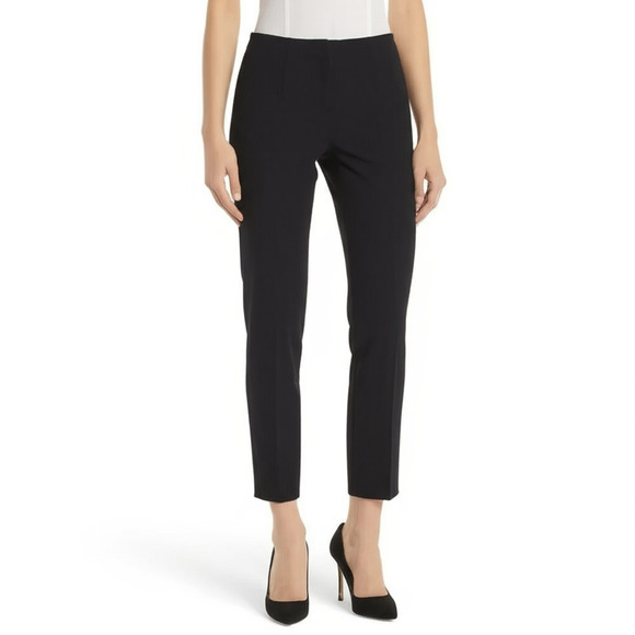 Theory Trousers Womens Size 2 Black Belisa 2 Neo Twill Tailored Fit Classic Chic - Picture 1 of 8